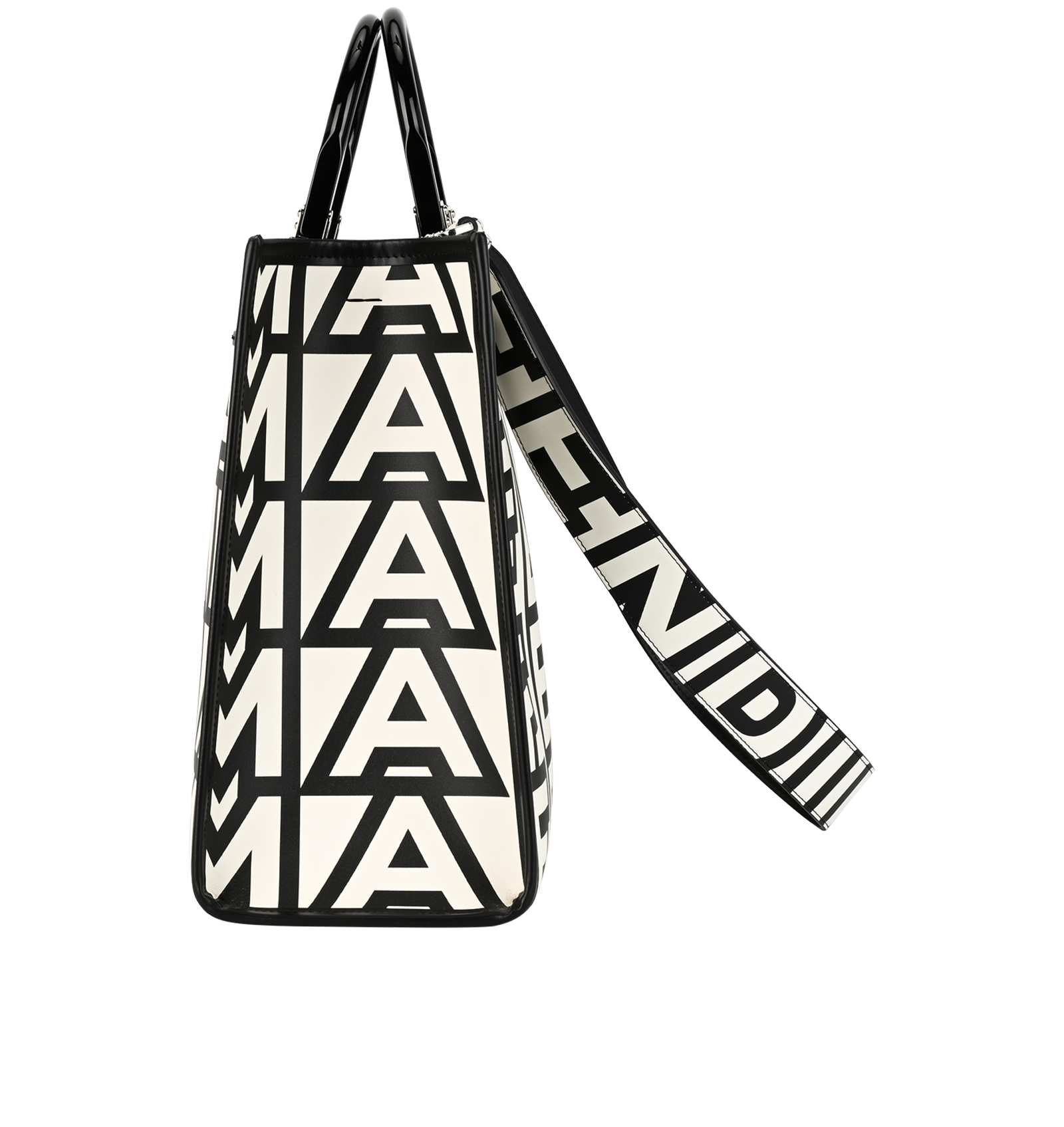 x Marc Jacobs Medium Sunshine, &pound;895, Handbags, Black/White, Leather, Bottom view